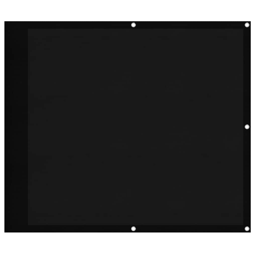 Balkonski zaslon crni 90x700 cm 100 % poliester Oxford