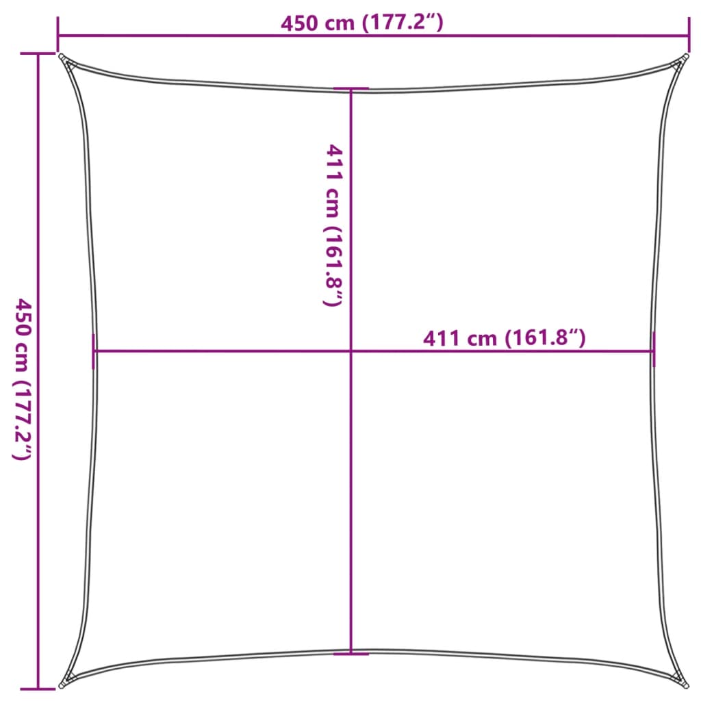 Jedro protiv sunca svjetlosivo 4,5x4,5 m 100% poliester Oxford