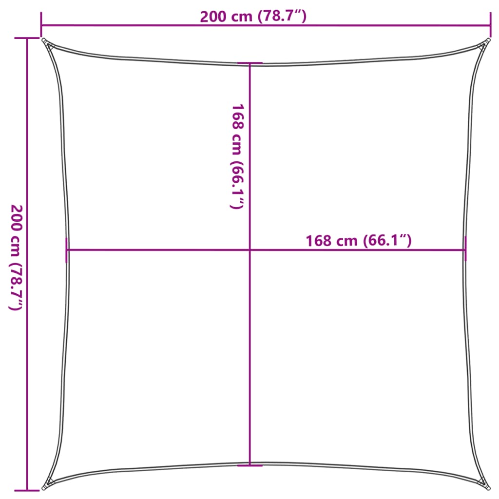 Jedro protiv sunca boje pijeska 2x2 m 100 % poliester Oxford