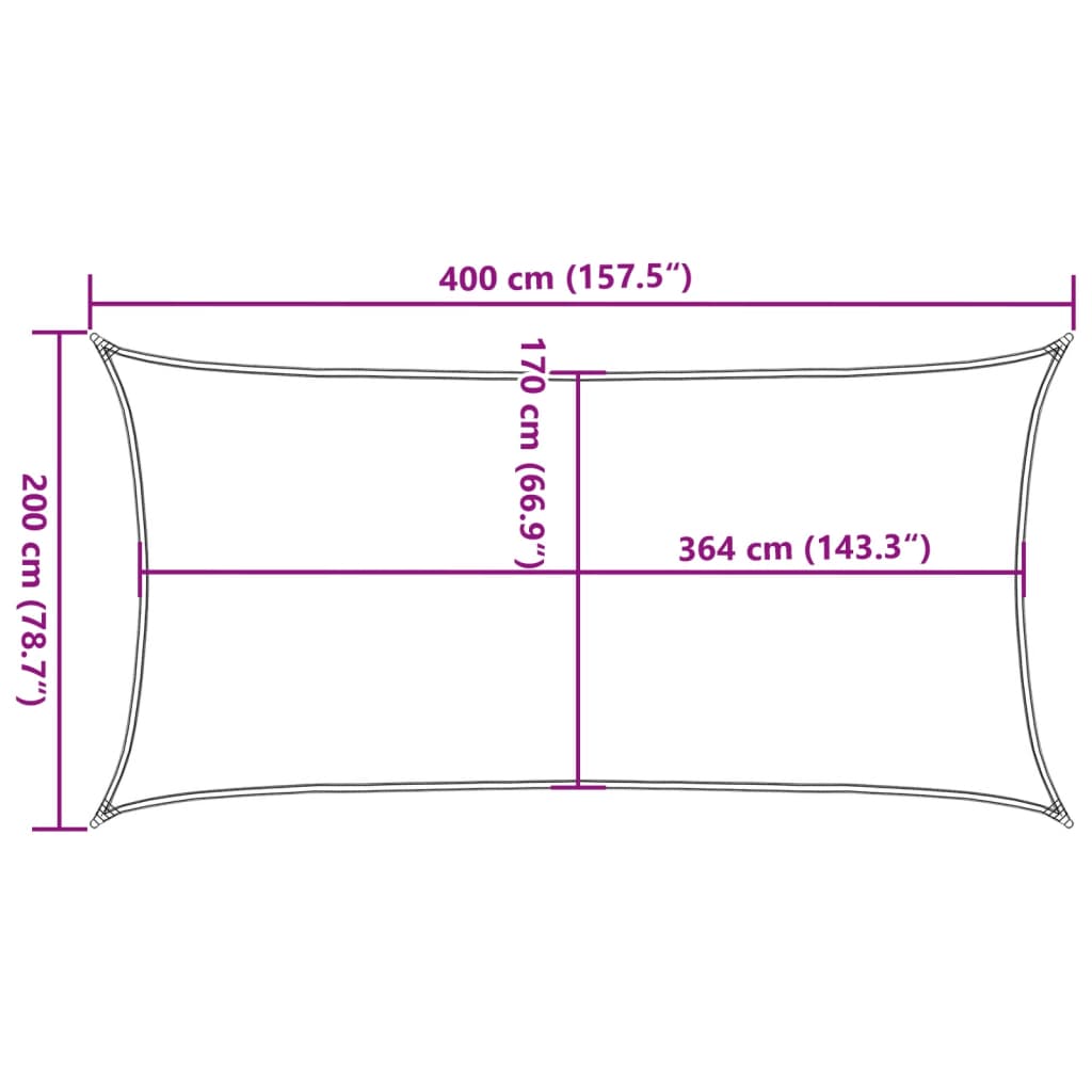 Jedro protiv sunca boje pijeska 4 x 2 m 100 % poliester Oxford