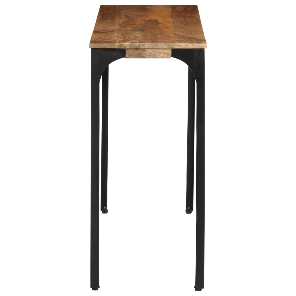 Konzolni stol smeđi 110x35x76cm od masivno drvo manga i željezo