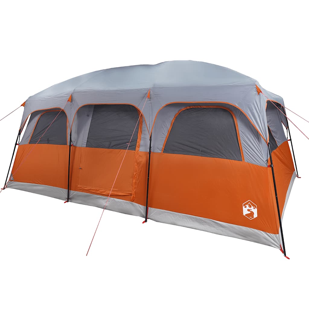 Obiteljski šator oblika kabine za 10 osoba sivi vodootporni