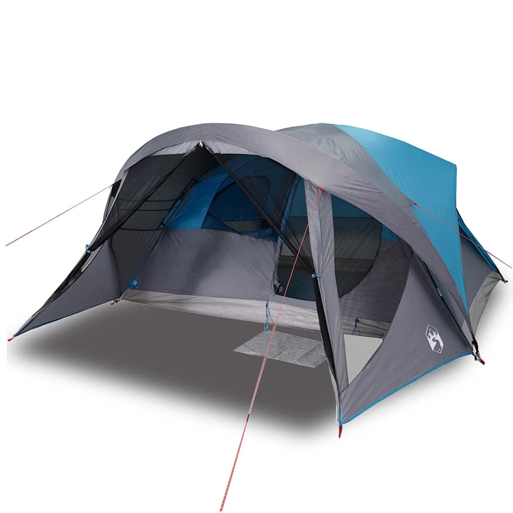 Obiteljski šator oblika kabine za 6 osoba plavi vodootporni