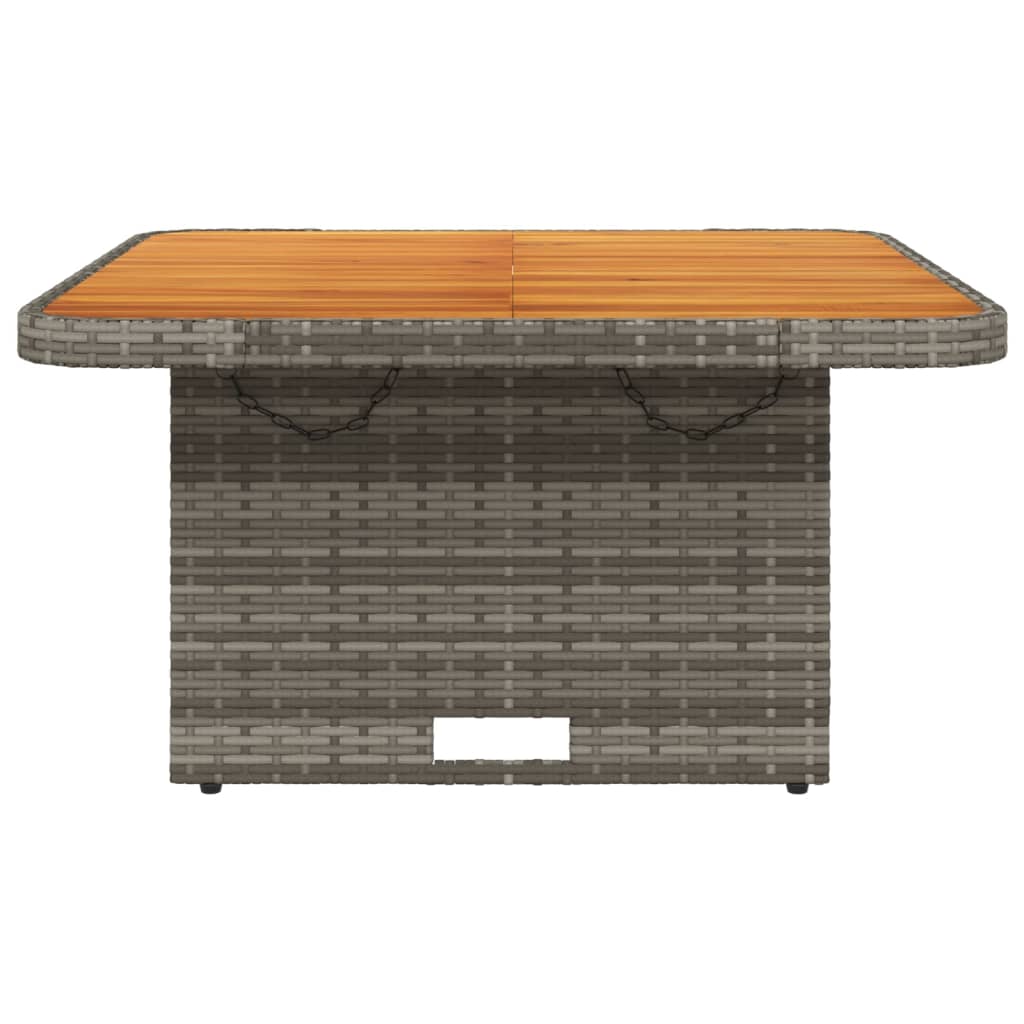 Vrtni stol sivi 80 x 80 x 71 cm od poliratana i bagremovog drva