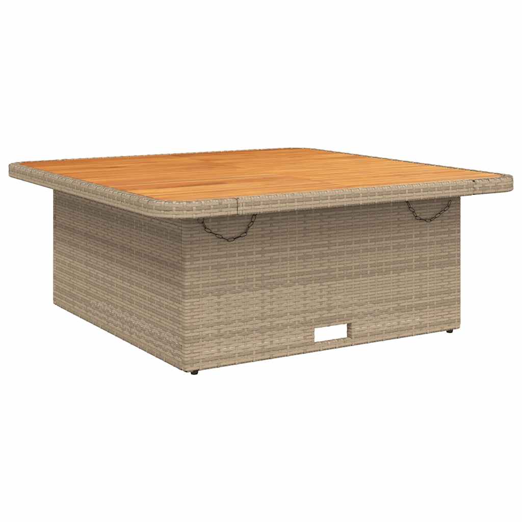 Vrtni stol bež 110 x 110 x 71 cm od poliratana i drva bagrema
