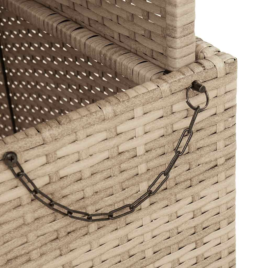 Vrtni stol bež 110 x 110 x 71 cm od poliratana i drva bagrema