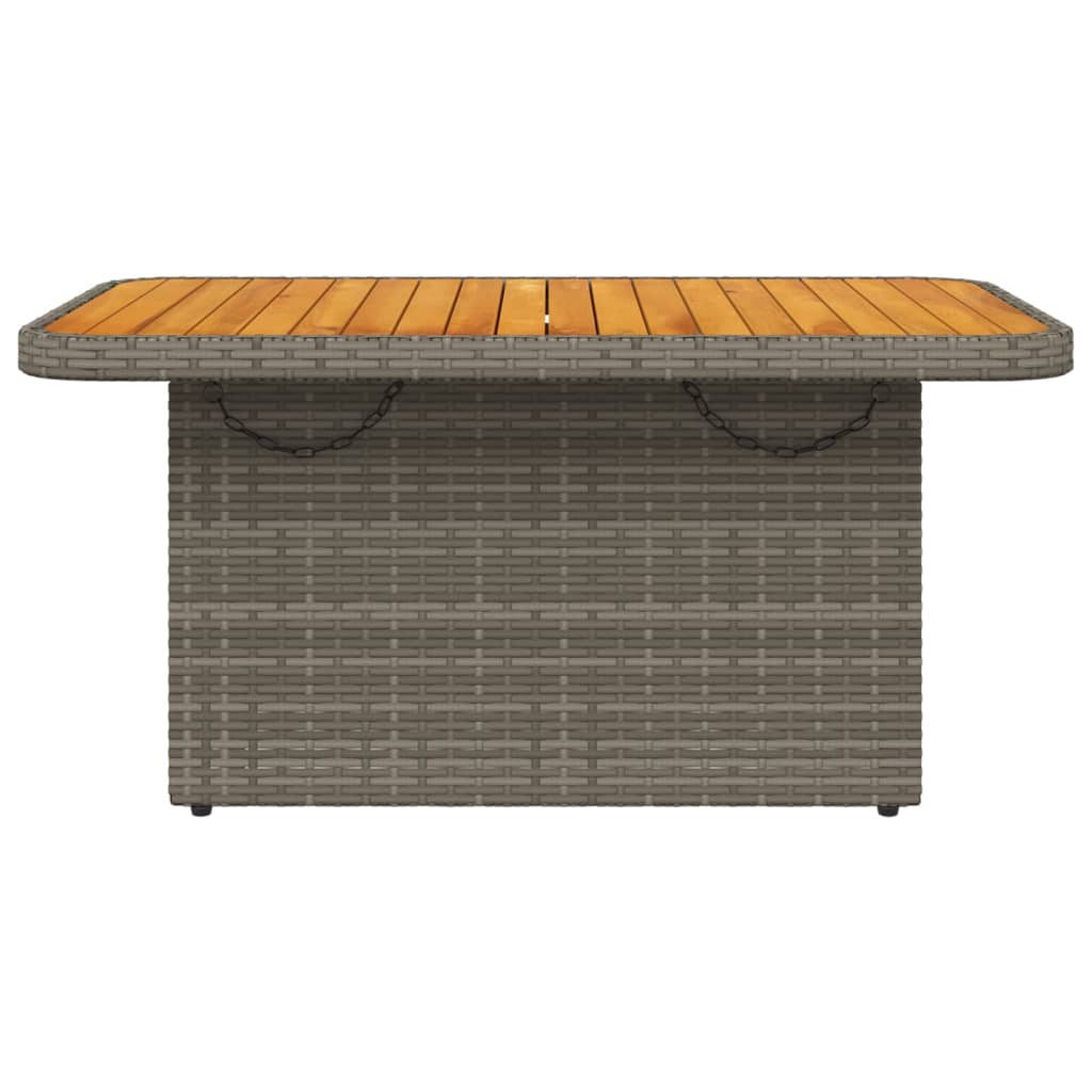 Vrtni stol sivi 90 x 55 x 71 cm od poliratana i bagremovog drva