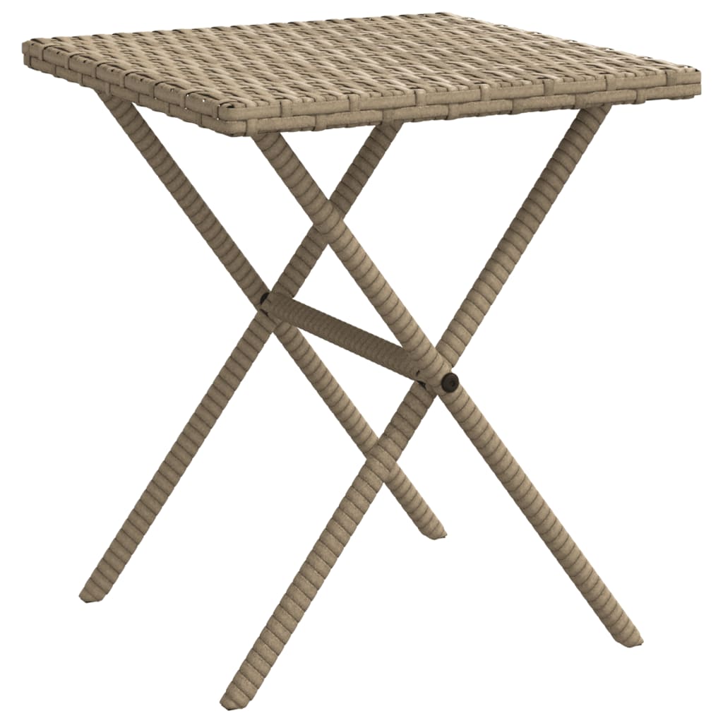 Ležaljke za sunčanje sa stolićem 2 kom bež od poliratana