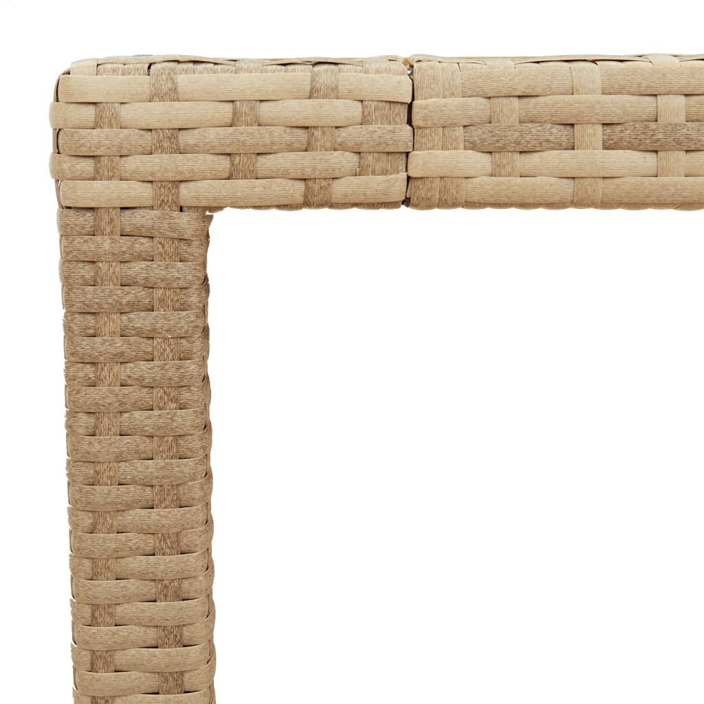 Vrtni stol bež 150 x 90 x 75 cm od poliratana i bagremovog drva