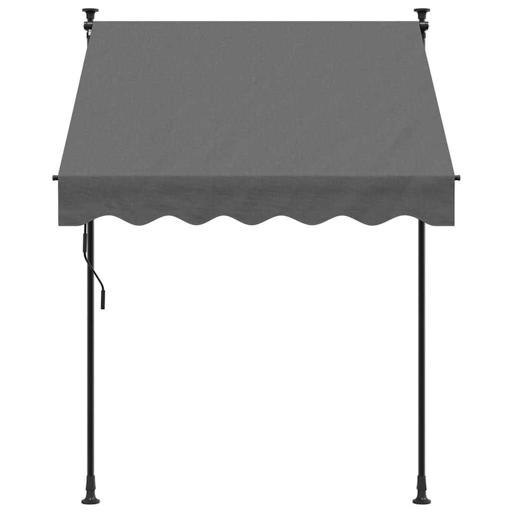 Tenda na uvlačenje antracit 150 x 150 cm od tkanine i čelika