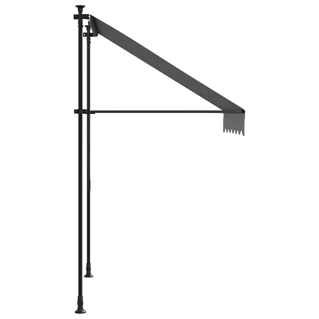 Tenda na uvlačenje antracit 150 x 150 cm od tkanine i čelika