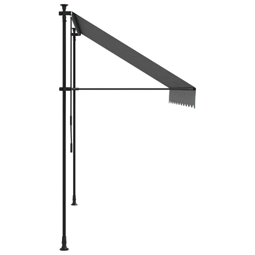 Tenda na uvlačenje antracit 250 x 150 cm od tkanine i čelika