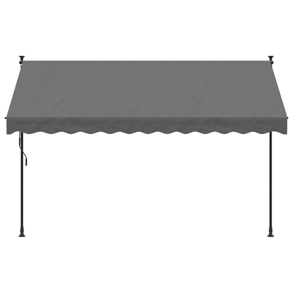 Tenda na uvlačenje antracit 300 x 150 cm od tkanine i čelika