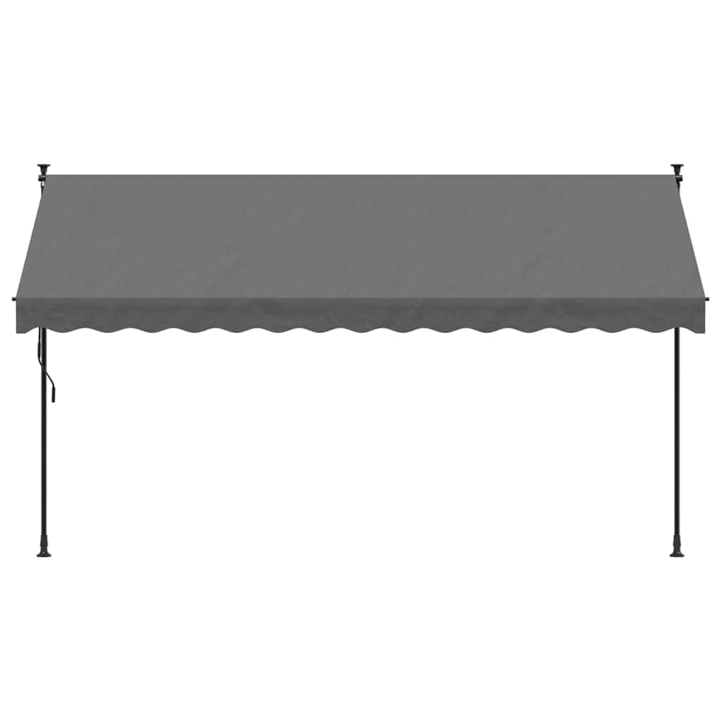 Tenda na uvlačenje antracit 350 x 150 cm od tkanine i čelika