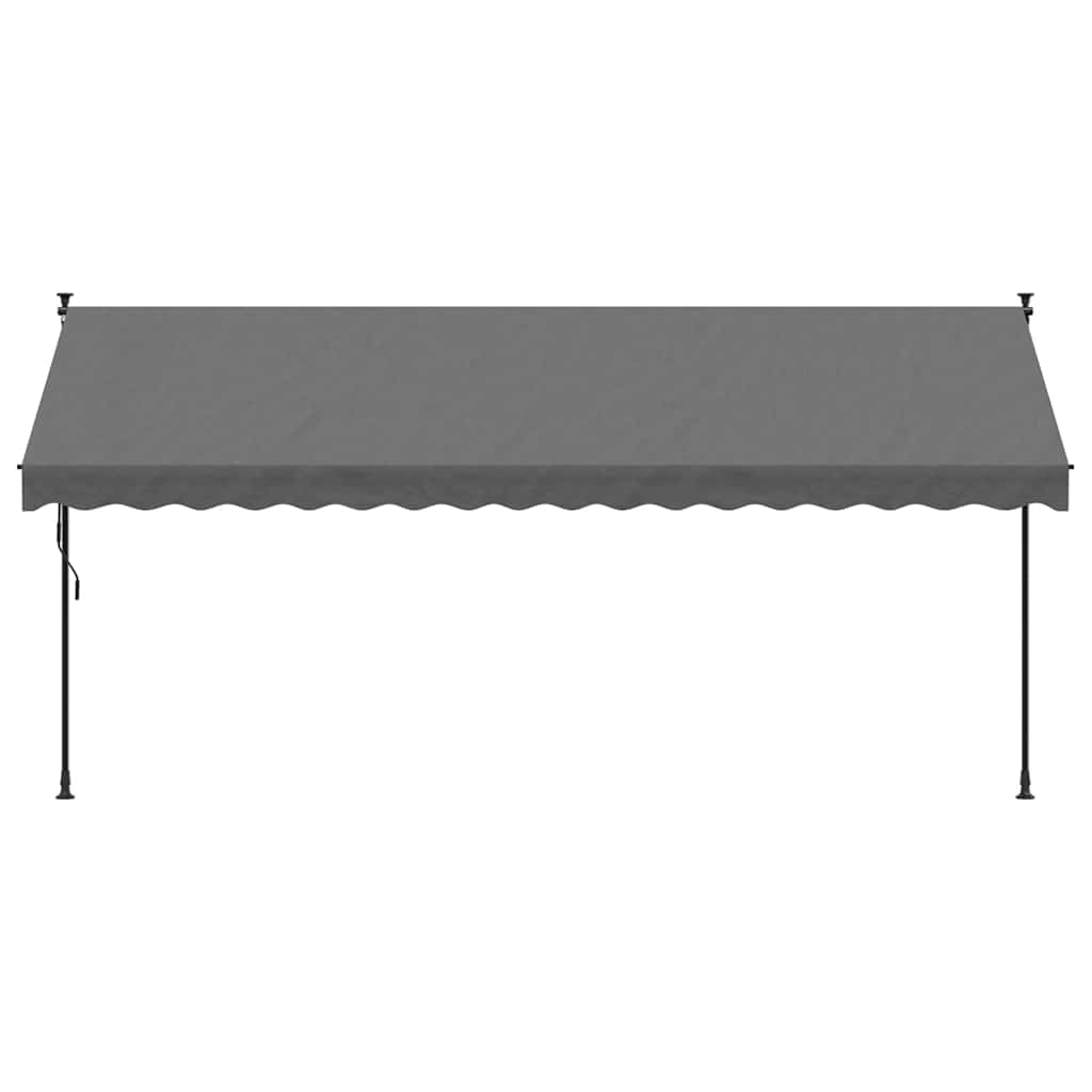 Tenda na uvlačenje antracit 400 x 150 cm od tkanine i čelika