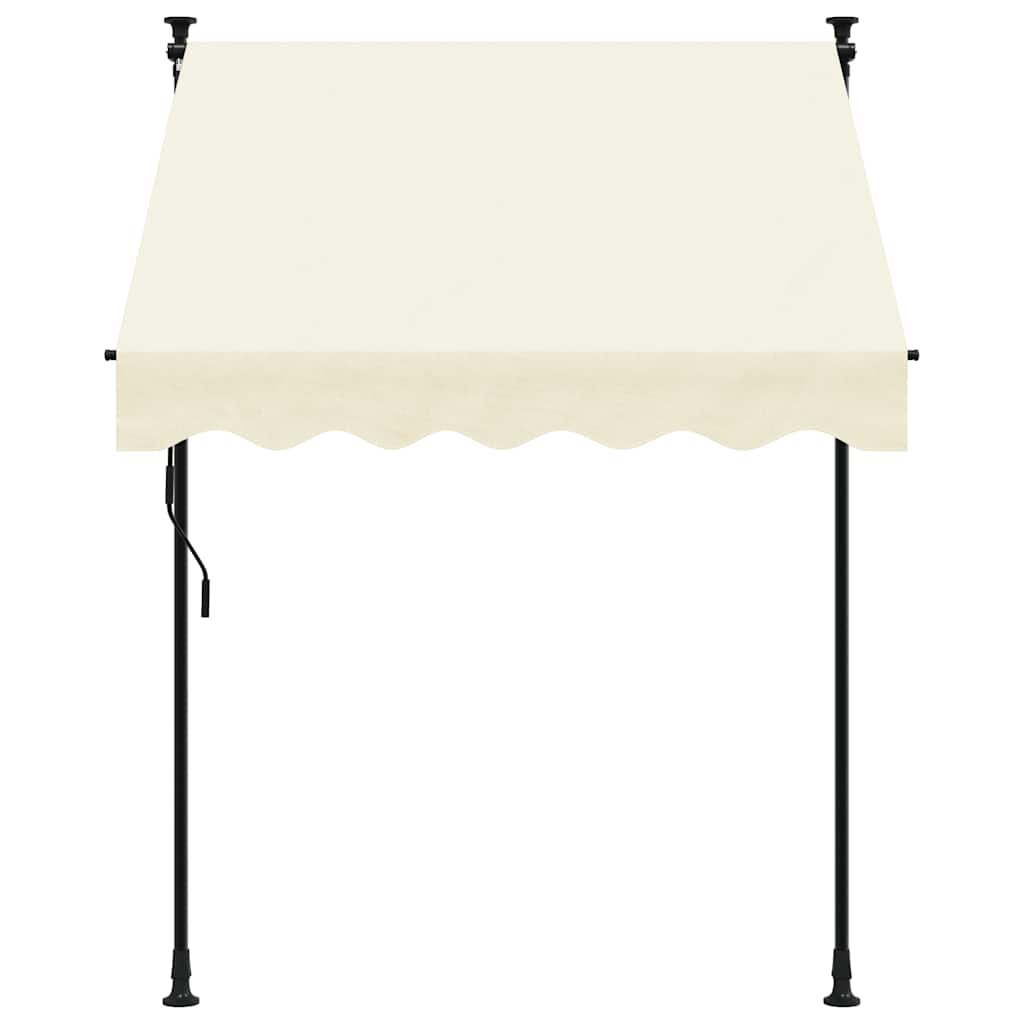Tenda na uvlačenje krem 150 x 150 cm od tkanine i čelika