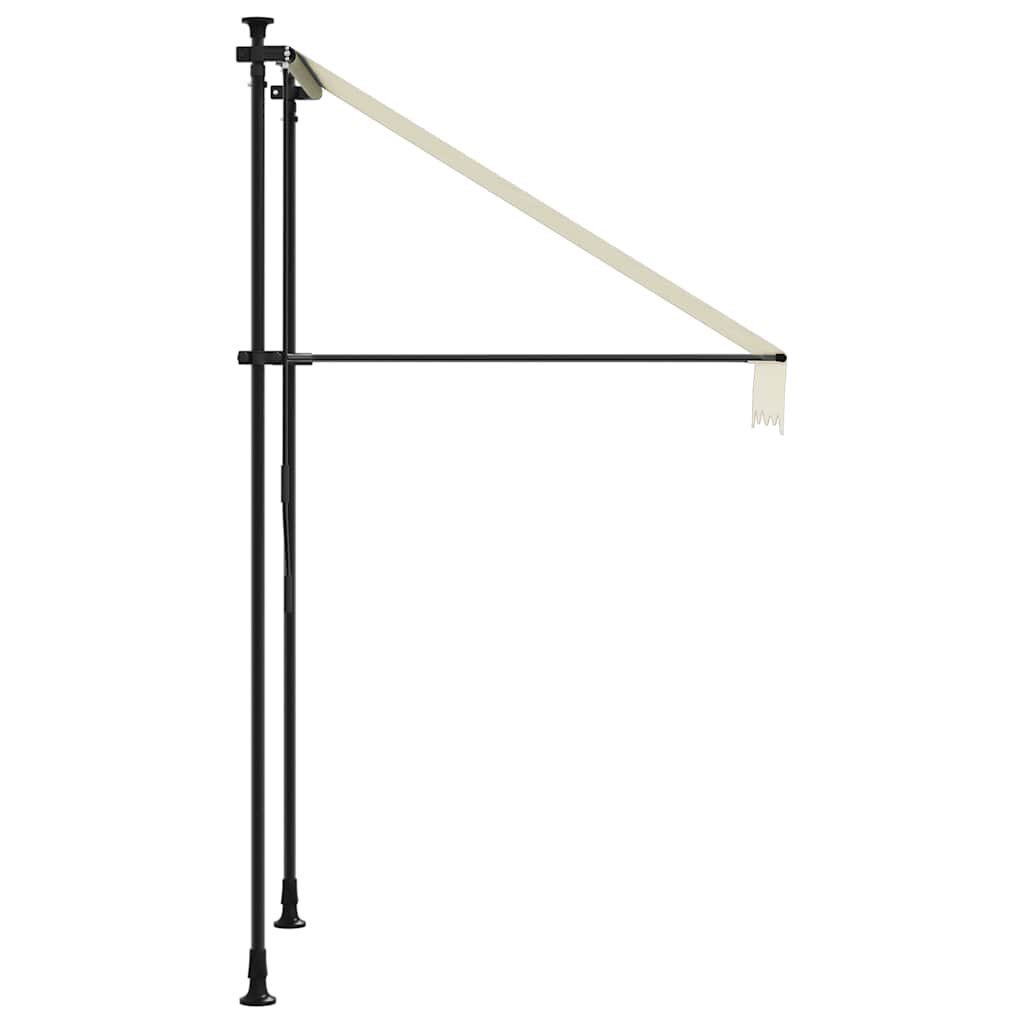 Tenda na uvlačenje krem 150 x 150 cm od tkanine i čelika