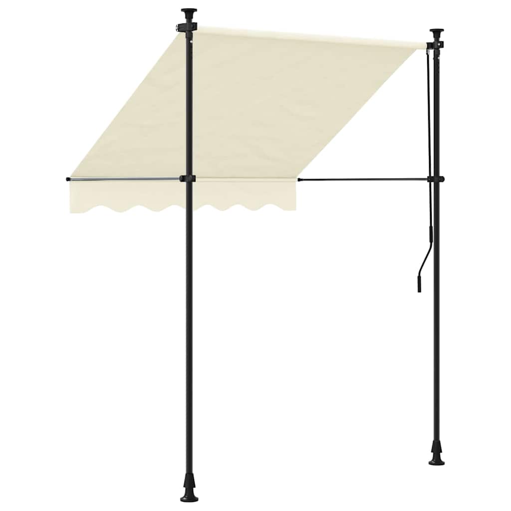 Tenda na uvlačenje krem 200 x 115 cm od tkanine i čelika