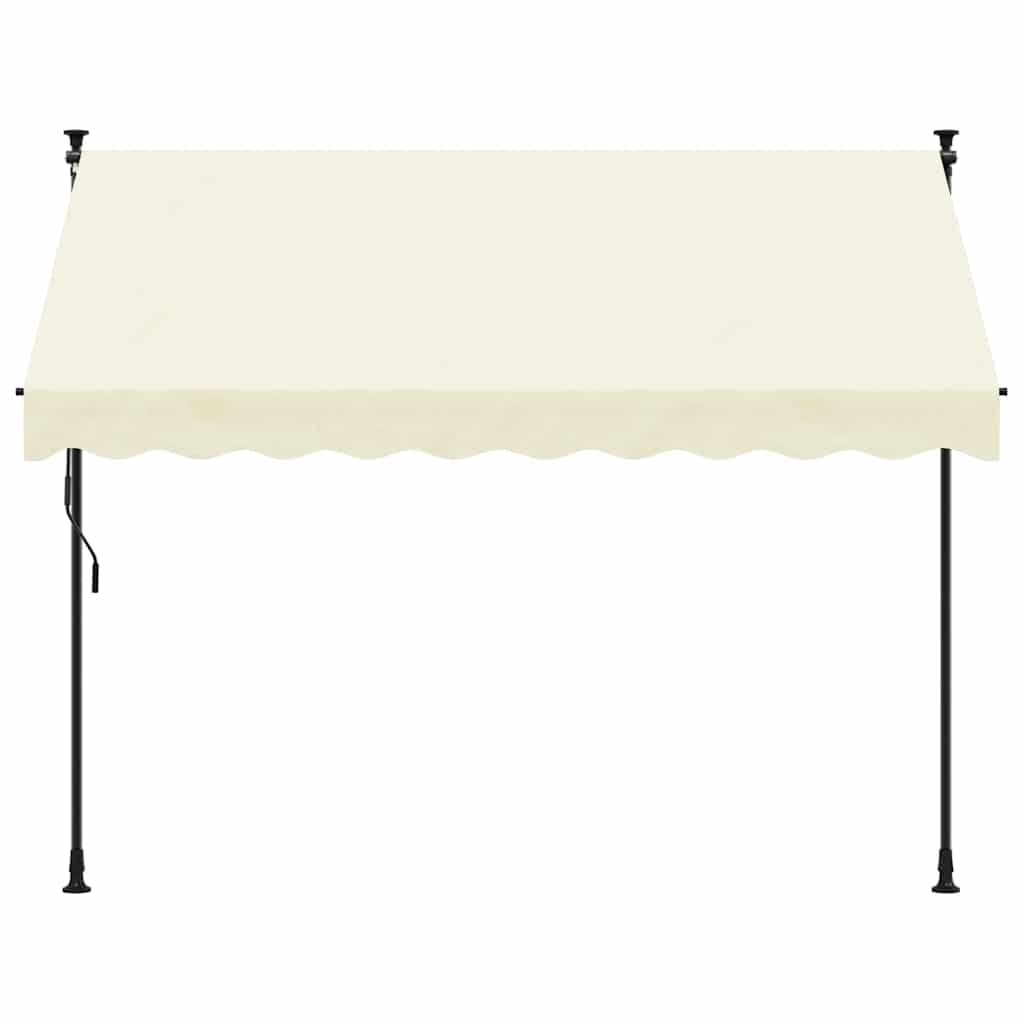 Tenda na uvlačenje krem 300 x 150 cm od tkanine i čelika