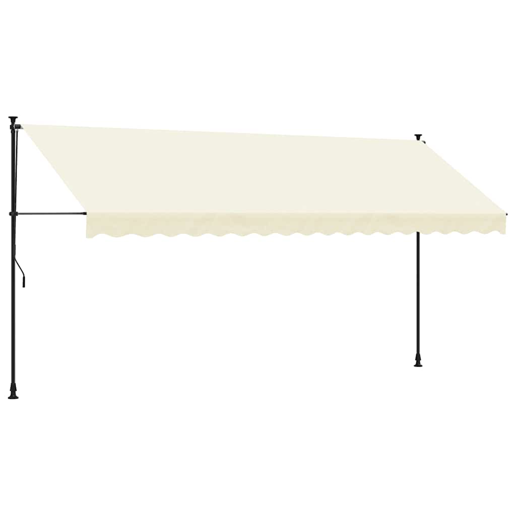 Tenda na uvlačenje krem 400 x 150 cm od tkanine i čelika