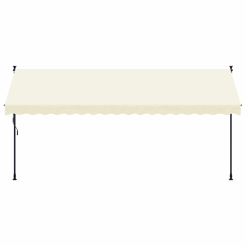 Tenda na uvlačenje krem 400 x 150 cm od tkanine i čelika