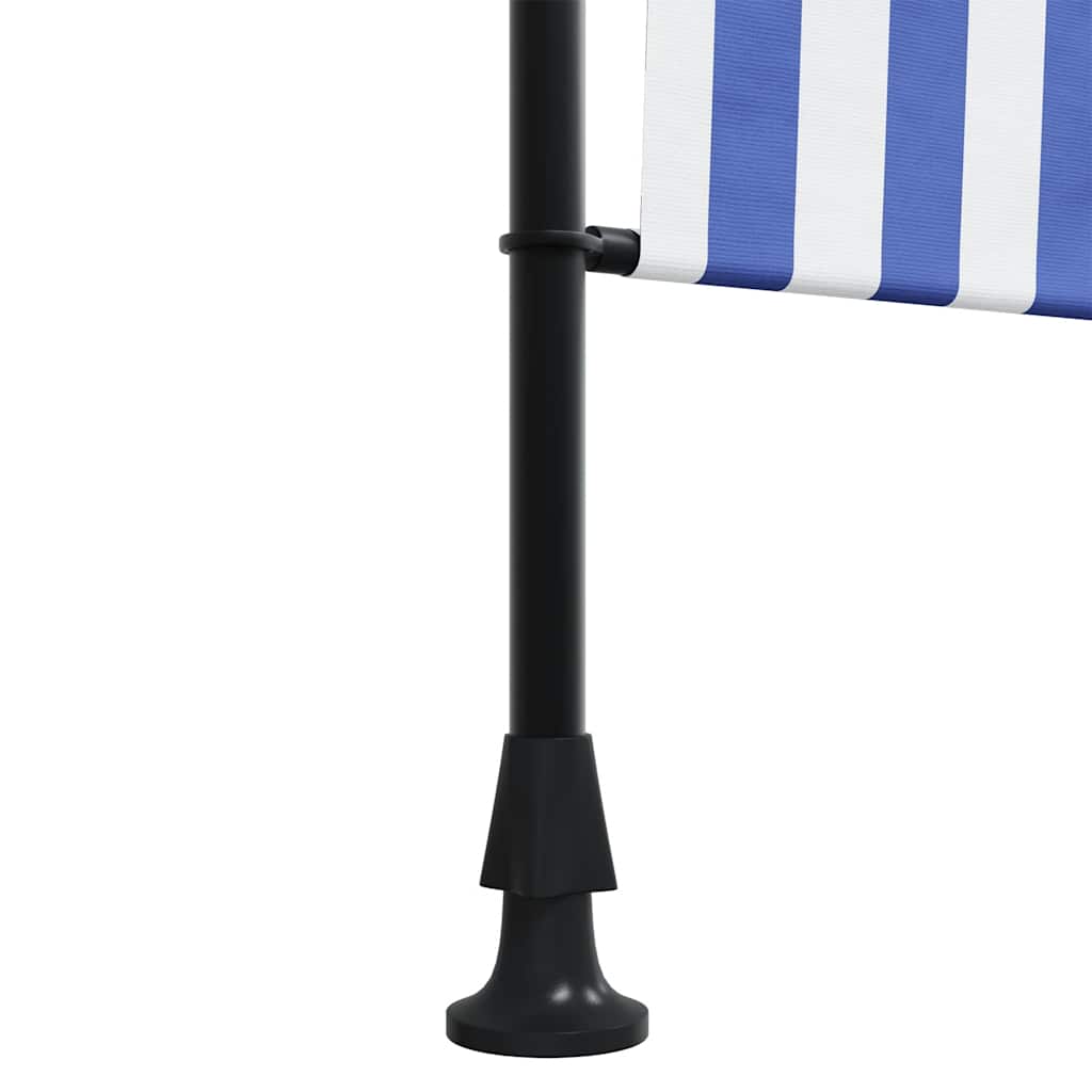 Vanjska roleta plavo-bijela 200 x 270 cm od tkanine i čelika