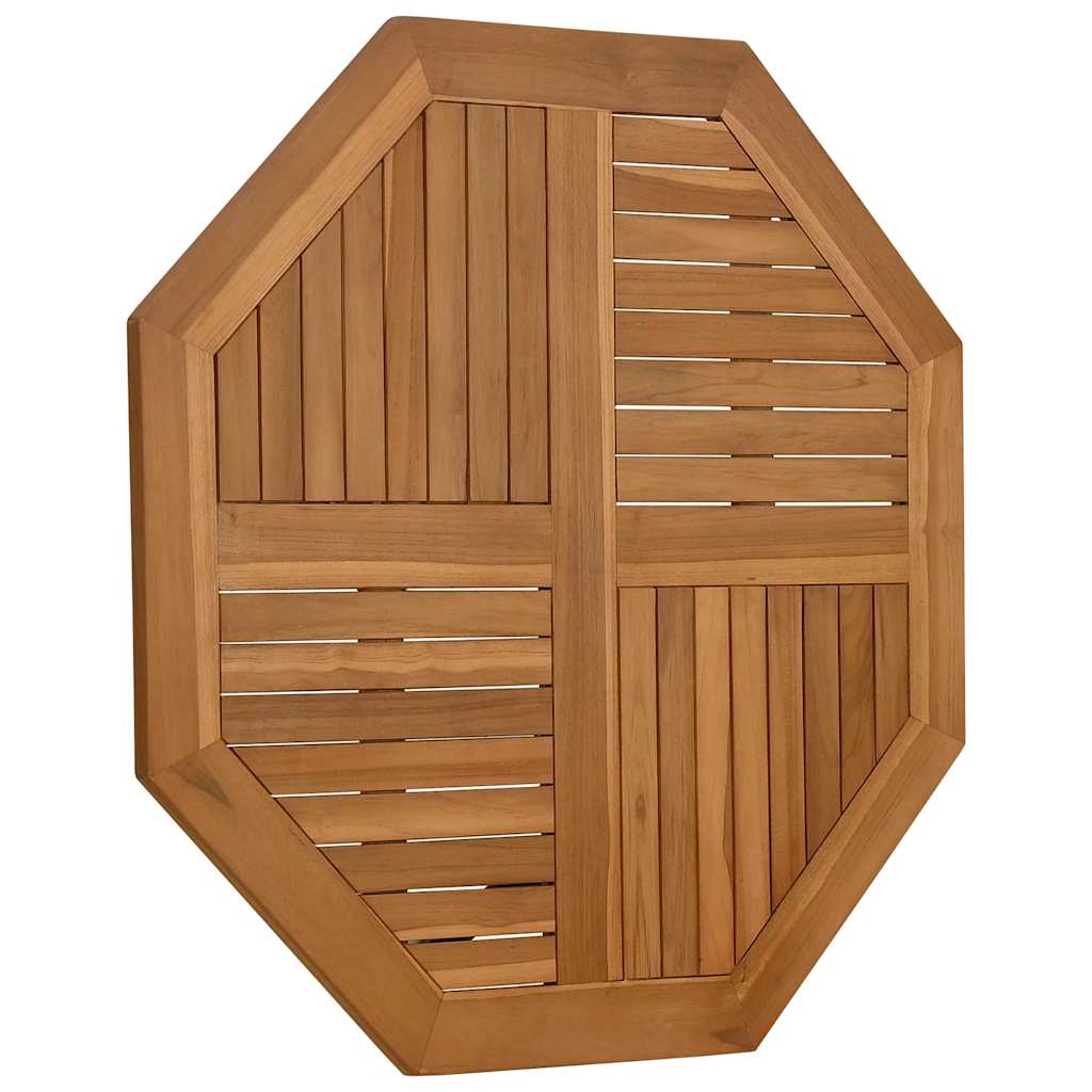 Stolna ploča 90 x 90 x 2,5 cm osmerokutna od masivne tikovine