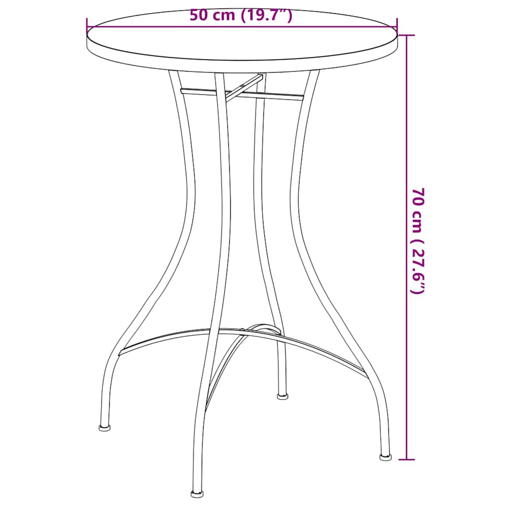Bistro set s mozaikom plavo-bijeli od željeza i keramike