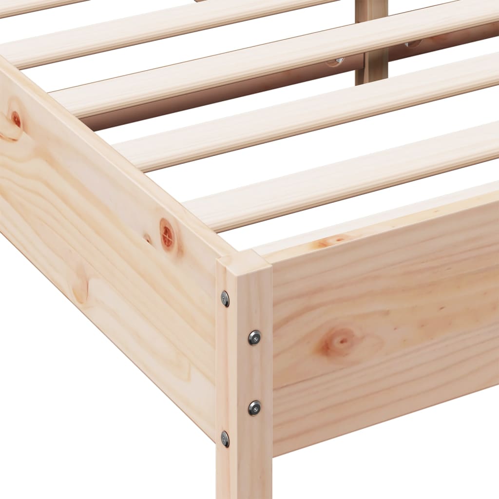 Okvir kreveta bez madraca 150 x 200 cm od masivne borovine