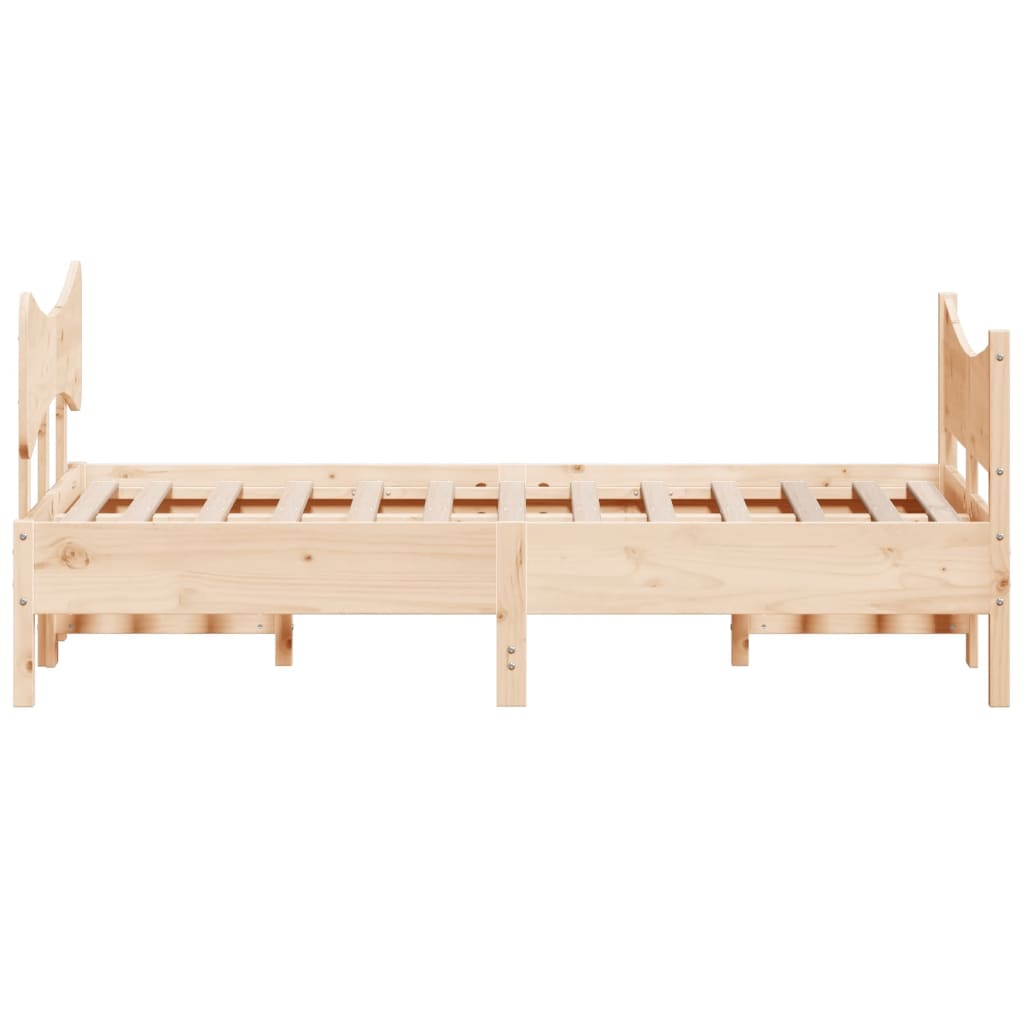 Okvir kreveta bez madraca 120 x 190 cm od masivne borovine