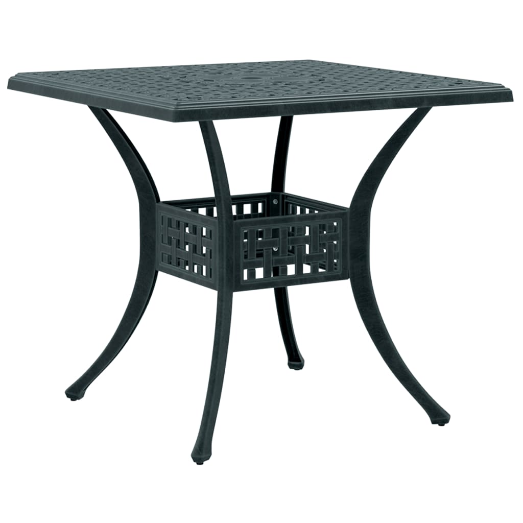 3-dijelni bistro set zeleni od lijevanog aluminija