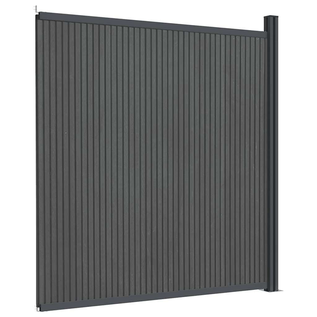Panel za ogradu WPC sivi 173 x 186 cm
