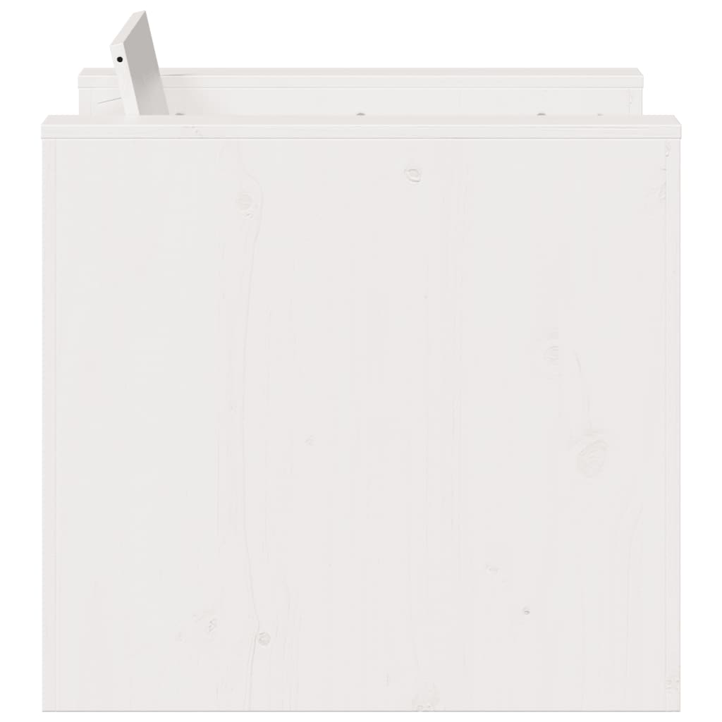 Vrtna sofa bijela 79 x 60 x 62 cm od masivne borovine