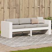 Vrtni trosjed bijeli 189 x 60 x 62 cm od masivne borovine
