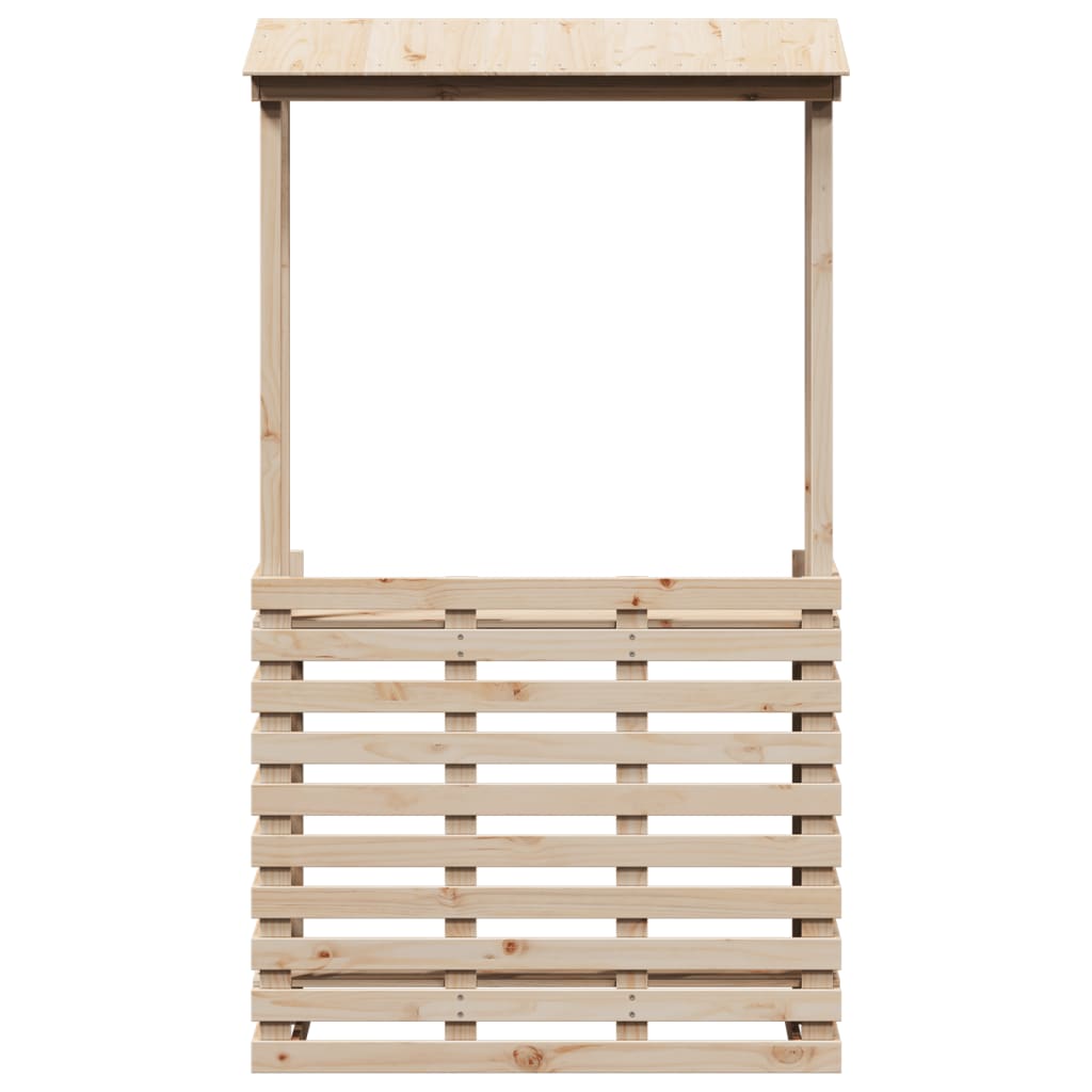 Vanjski barski stol s krovom 112,5 x 57 x 195,5 cm masivno drvo