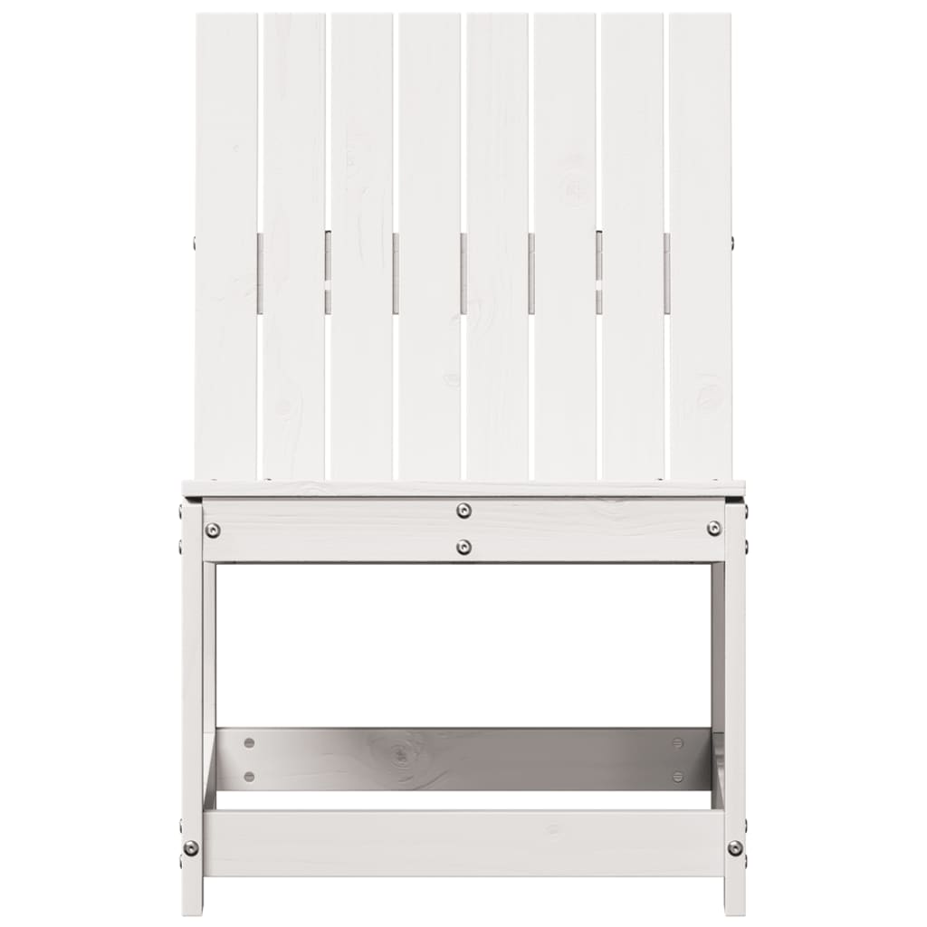 Vrtna stolica bijela 50,5 x 55 x 77 cm od masivne borovine