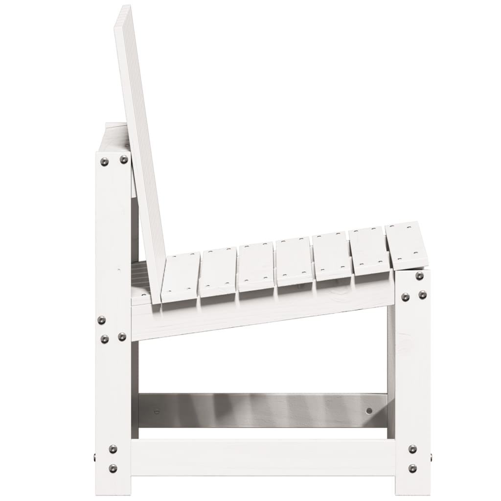Vrtna stolica bijela 50,5 x 55 x 77 cm od masivne borovine