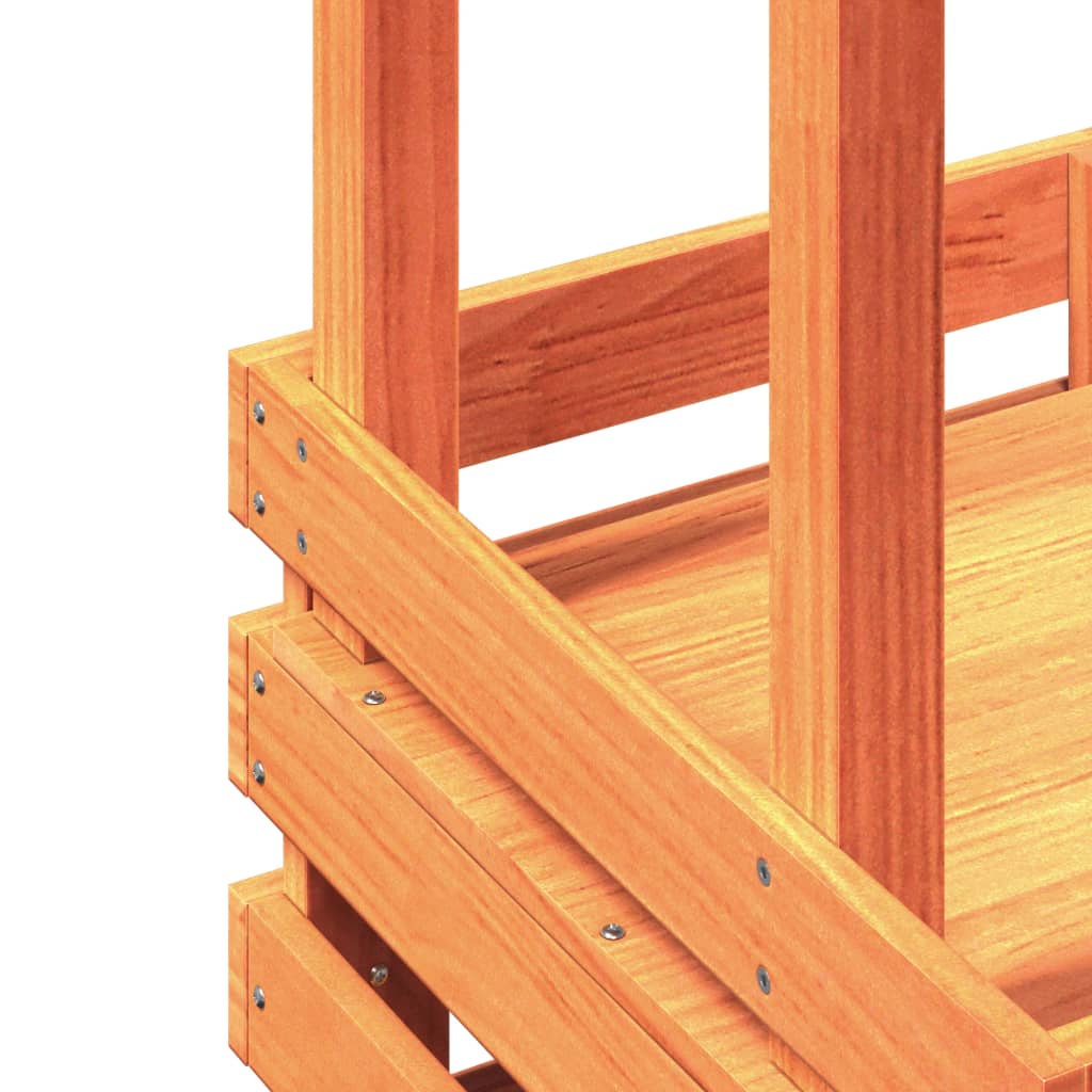 Vanjski barski stol s krovom smeđi 112,5 x 57 x 195,5 cm drveni