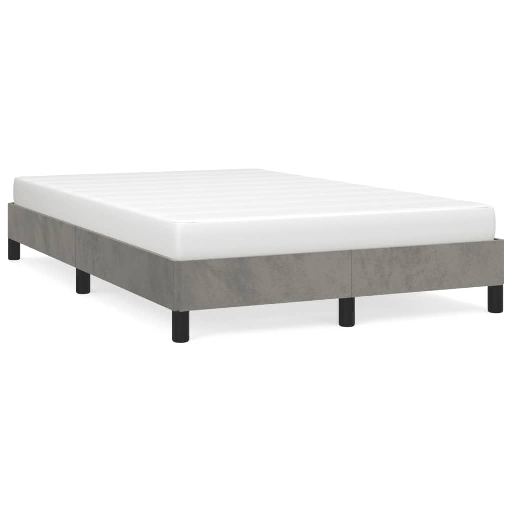Okvir za krevet bez madraca svjetlosivi 120x190 cm baršunasti
