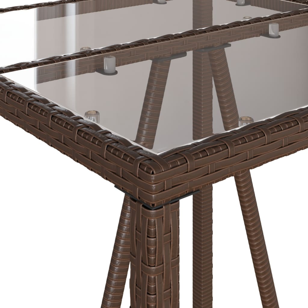 Vanjski barski stol smeđi 70 x 70 x 110 cm od poliratana