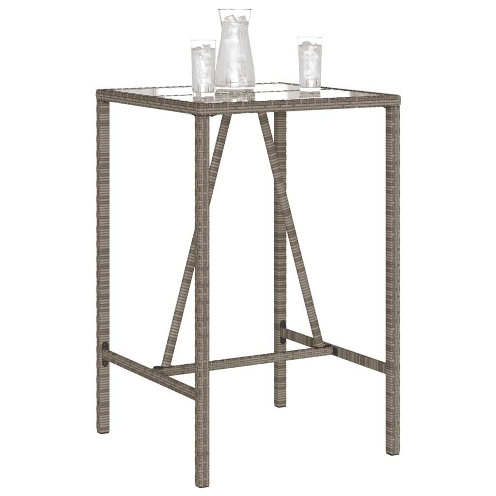 Vanjski barski stol sivi 70 x 70 x 110 cm od poliratana