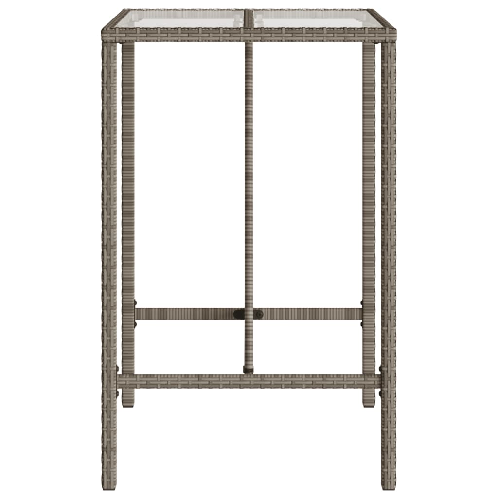 Vanjski barski stol sivi 70 x 70 x 110 cm od poliratana