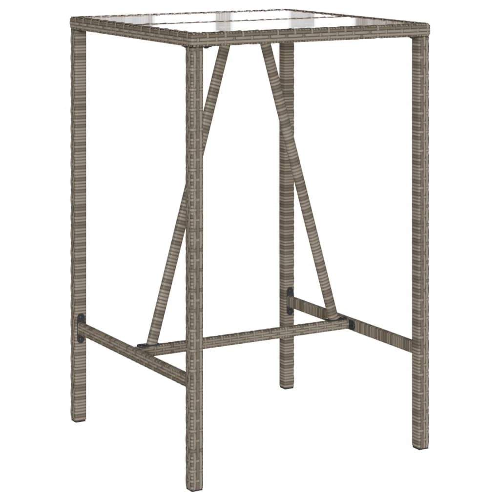 Vanjski barski stol sivi 70 x 70 x 110 cm od poliratana