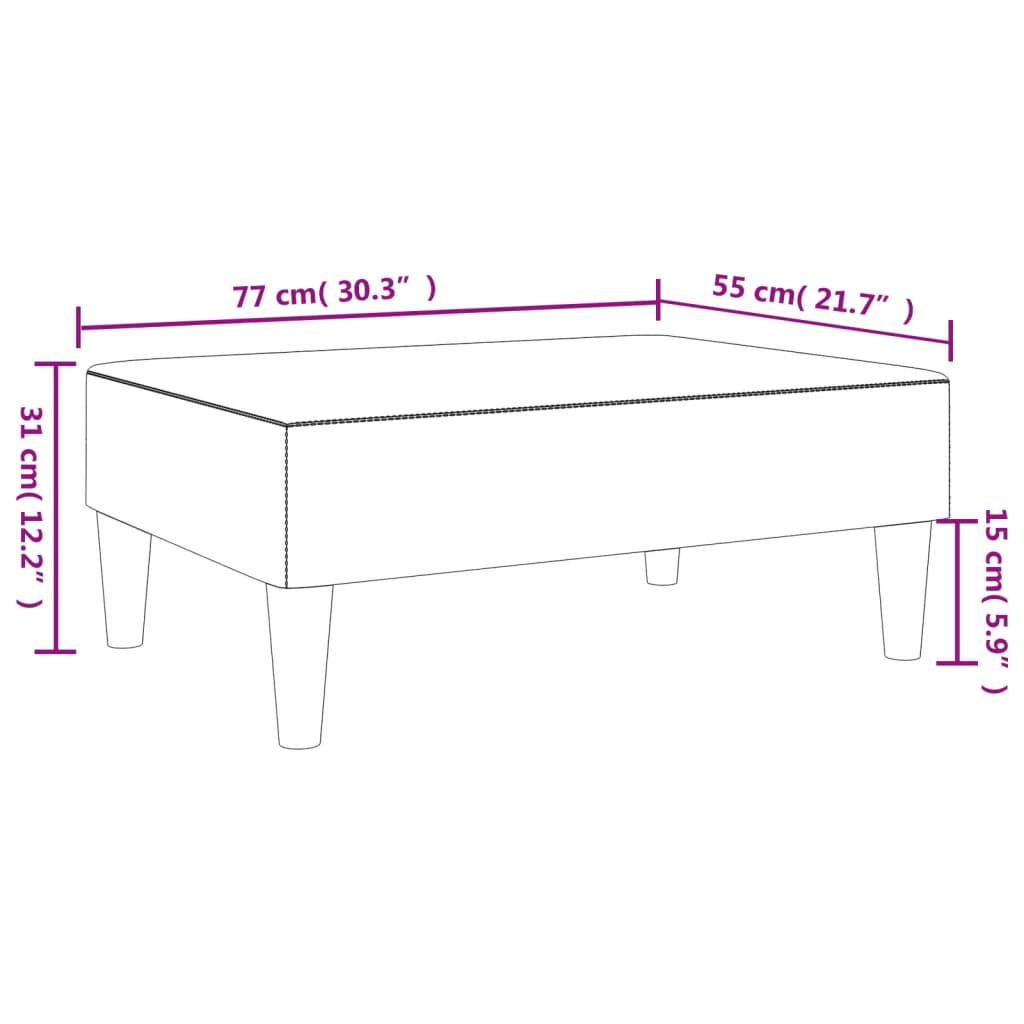 Tabure tamnosivi 77x55x31 cm od tkanine