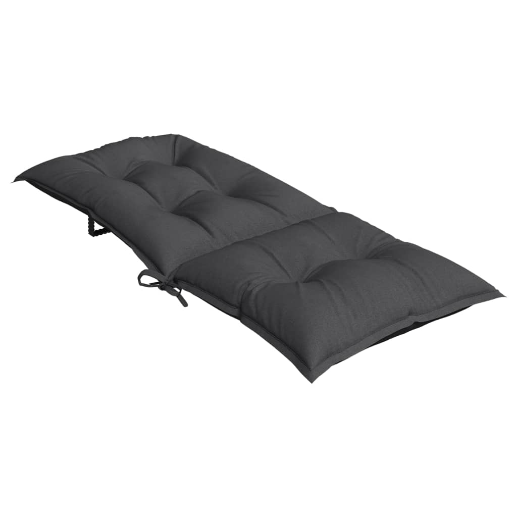 Jastuci za stolice 4 kom prošarano antracit 120x50x7 cm tkanina