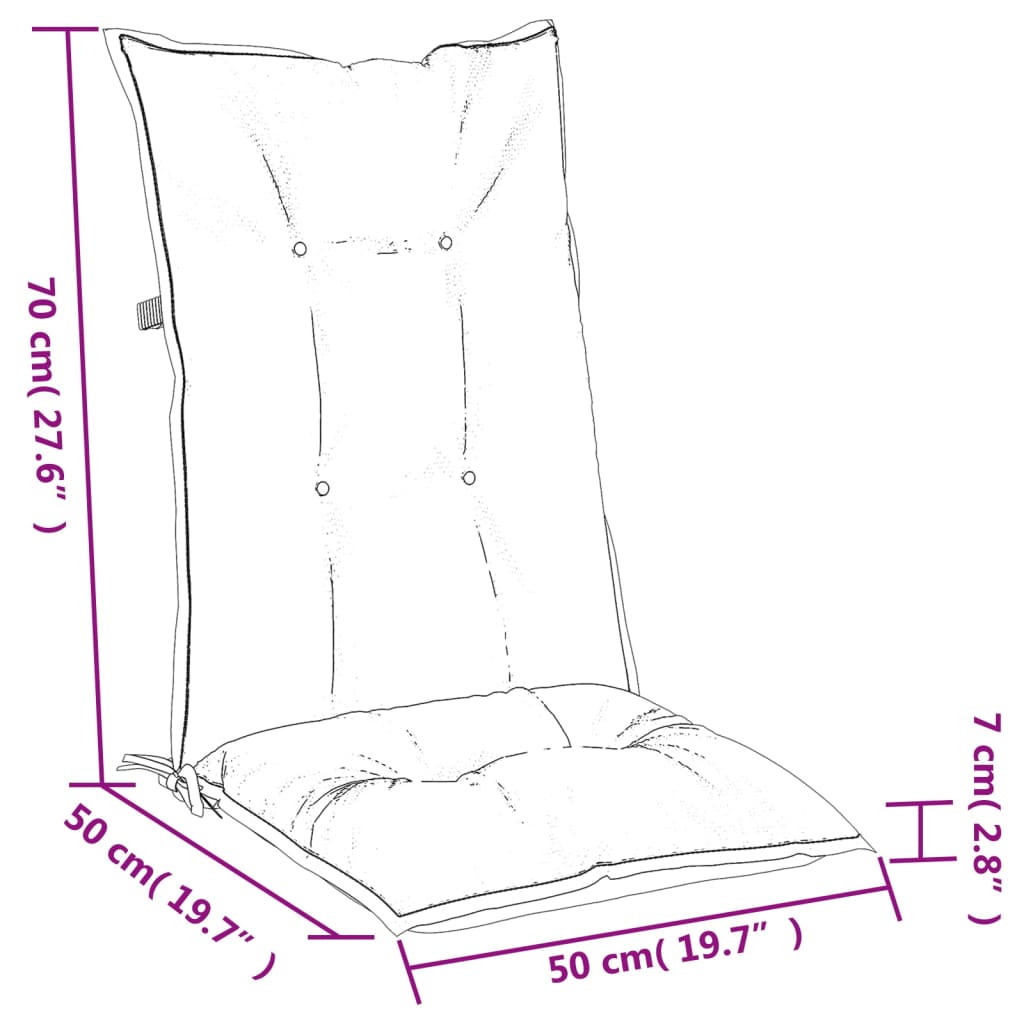 Jastuci za stolice 4 kom prošarano antracit 120x50x7 cm tkanina