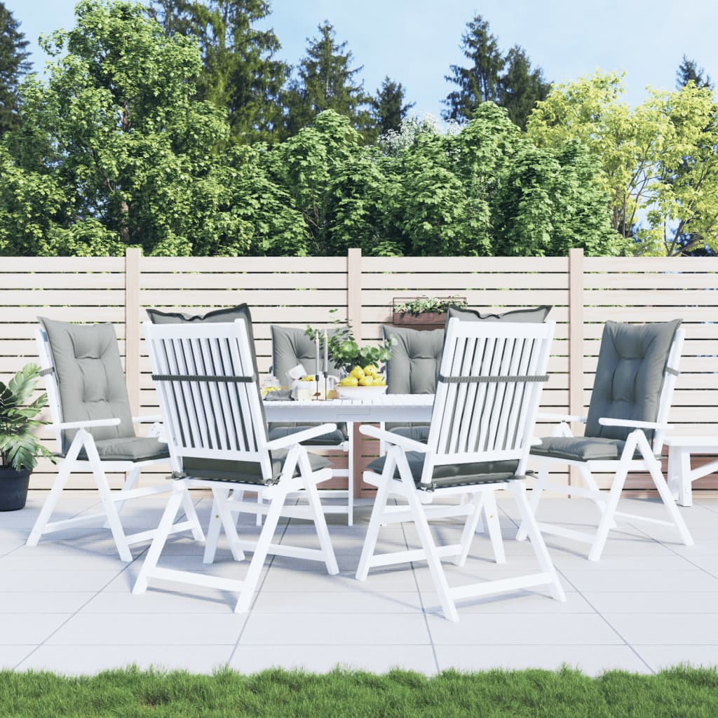 Jastuci za stolice 6 kom svjetlosivi 120x50x7 cm od tkanine