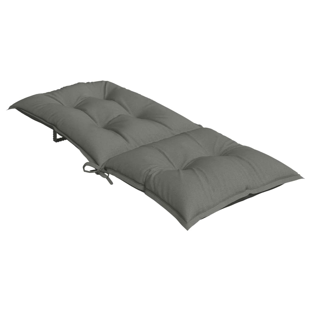 Jastuci za stolice 2 kom tamnosivi 120x50x7 cm od tkanine