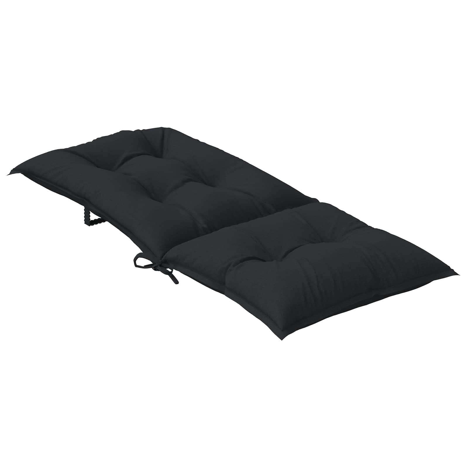 Set Jastučića za Stolicu s Visokim Naslonom 2 pcs Melange Crna