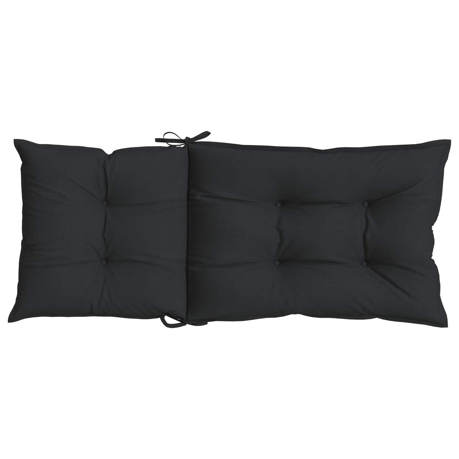 Set Jastučića za Stolicu s Visokim Naslonom 2 pcs Melange Crna